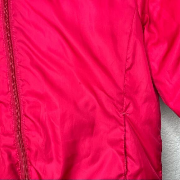 Eddie Bauer Reversible Duck Down Jacket Coat Royal Red/Pink Ombré Girl M/10/12 - Picture 6 of 11